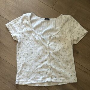 Brandy Melville Button Down Shirt Cropped